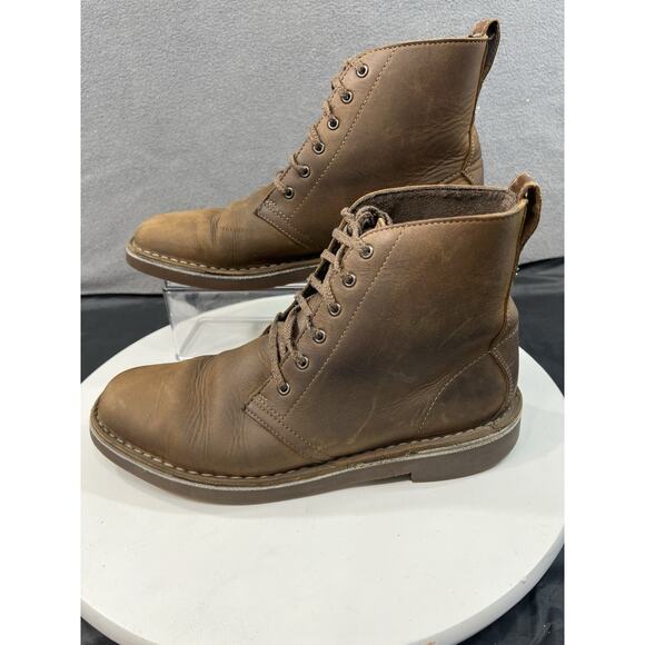 Clarks Desert Bushacre Ankle Boots 6-Eye Lace Up Brown Leather Men Size 7.5 - Picture 2 of 16